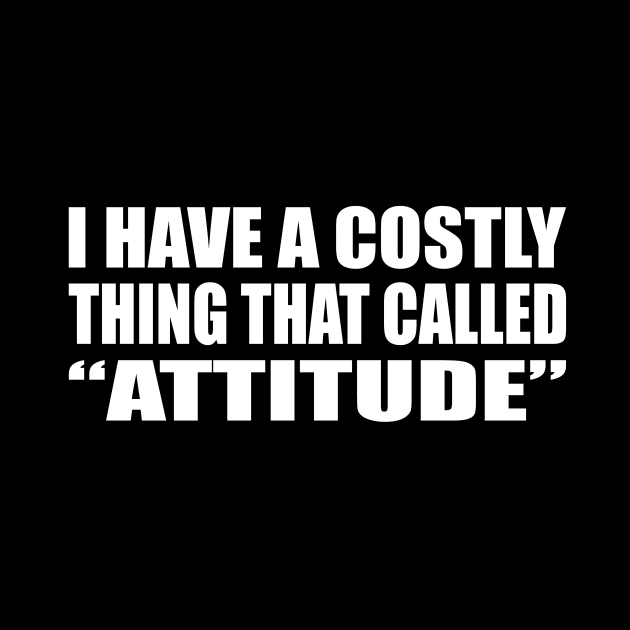 I have a costly thing that called “attitude” by CRE4T1V1TY