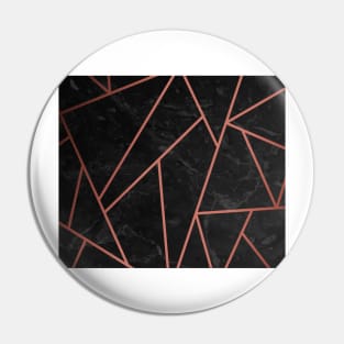 Rose Gold and Black Marble Pin