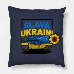 Slava Ukraini Color Tank With Sunflower Pillow