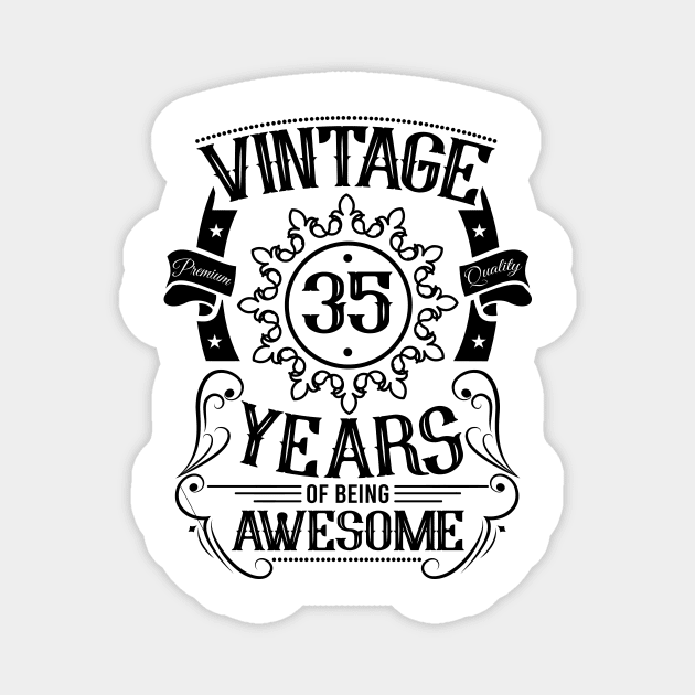 35th birthday gift ideas vintage women men Magnet by HBfunshirts