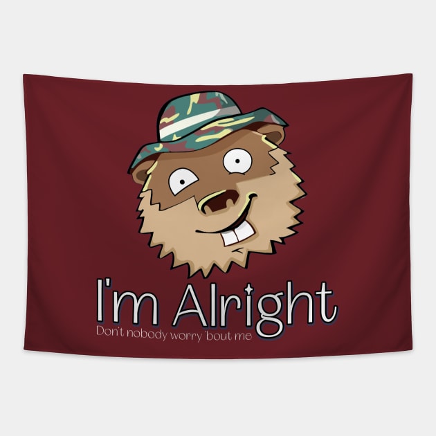 I'm Alright - Caddyshack Gopher Tapestry by INLE Designs