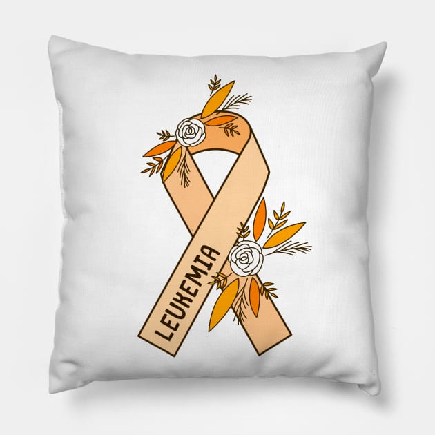 Leukemia Awareness Pillow by Sloth Station