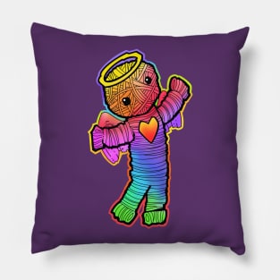 Rainbow yarn angel Pillow