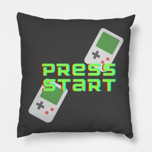 Retro Press Start Gamer Apparel Pillow