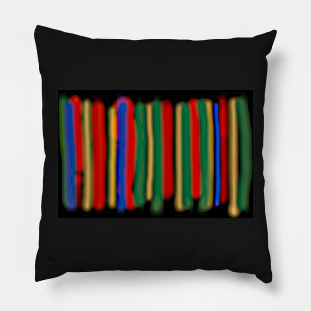 color works No 1, vertical composed Pillow by Kraaibeek