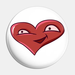 Cartoon heart) Pin