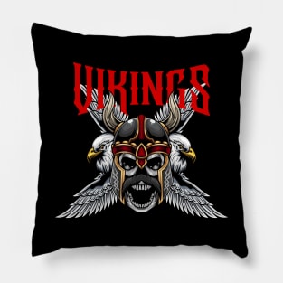 Viking Skull 4.3 Pillow