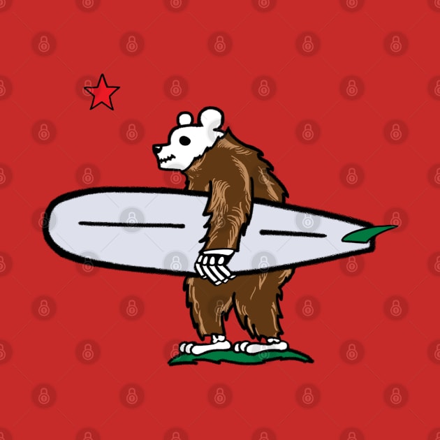 Cali Bear Surfer by El Californiaro