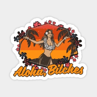 Aloha Surfer Beach Hawaii Girl Magnet