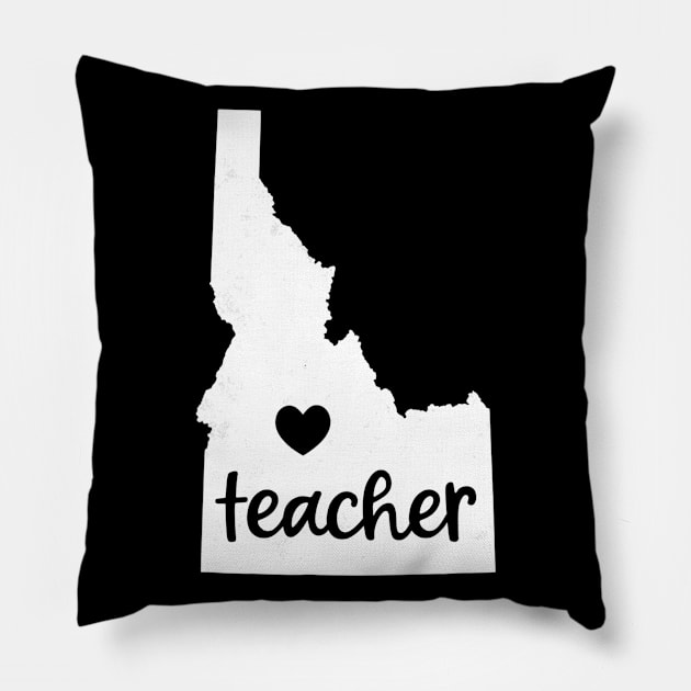 Teacher Red For Ed Idaho Public Education Pillow by marjaalvaro