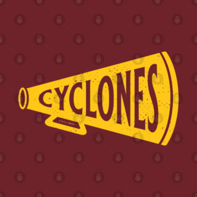 Vintage Megaphone - Iowa State Cyclones (Yellow Cyclones Wordmark) - Iowa State - Phone Case