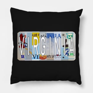 Virginia License Plates Pillow