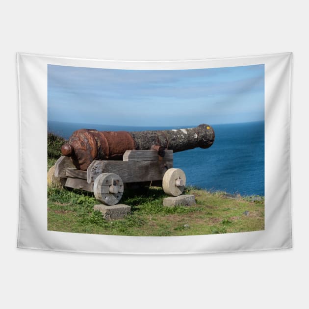 Cannon at eperquerie common Tapestry by HazelWright