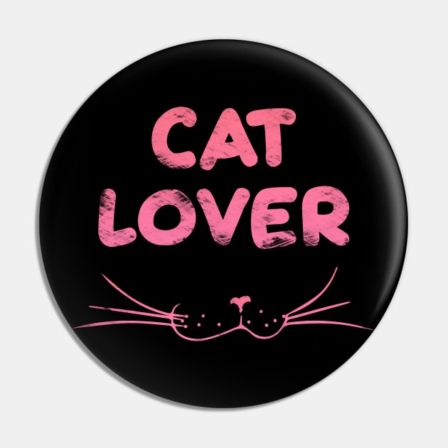 Cat Lover - Pink Pin by Scailaret