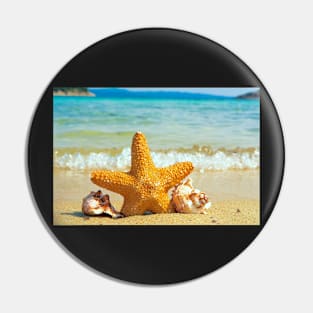 Starfish & shells Pin