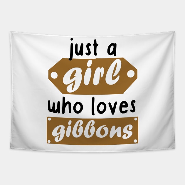 Girls Gibbon Love Females Hylobatidae Nature Tapestry by FindYourFavouriteDesign