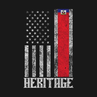 Haiti Hispanic Heritage destressed flag T-Shirt