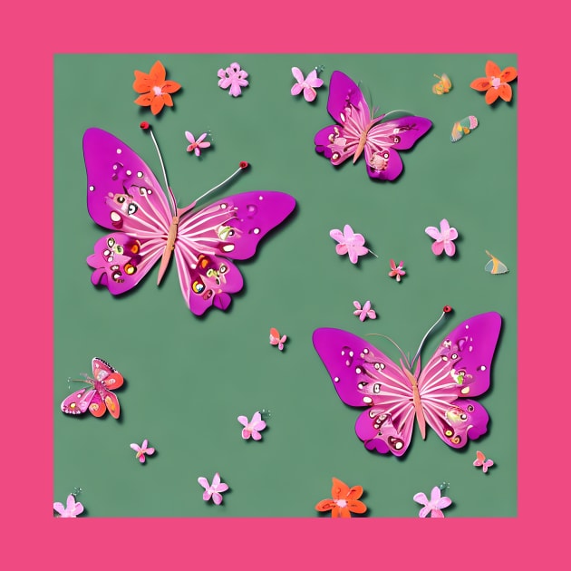 Pink Butterfly Design by Truely Memorable Gifts