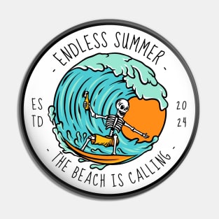 Endless Summer Surfer Surfing Pin