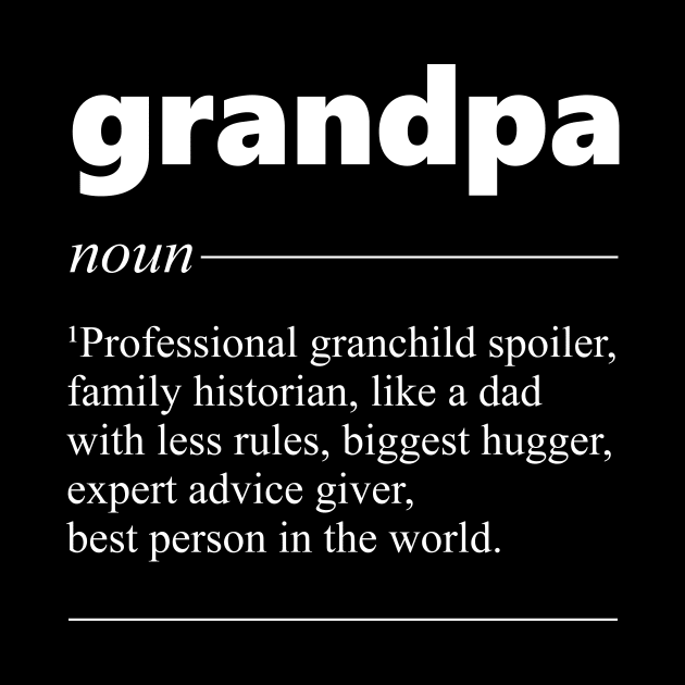 Grandpa Definition Funny Gift for Grandfather by magazin