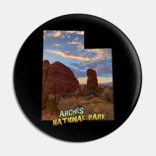 Utah Outline (Arches National Park) Pin