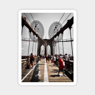 Tourists, Brooklyn Bridge, New York City Magnet