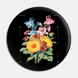 Pretty Flower Design Pin