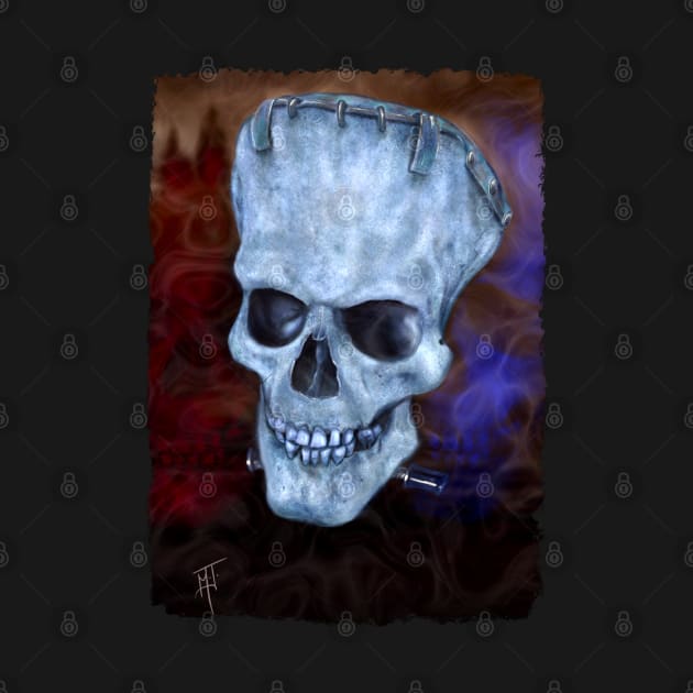 Frankenstein monster skull by Mick-J-art
