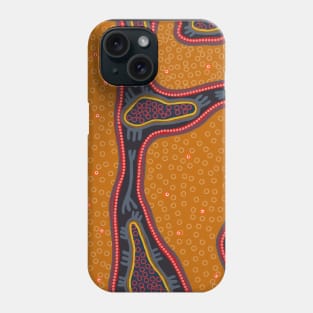 Abstract tribal map Phone Case