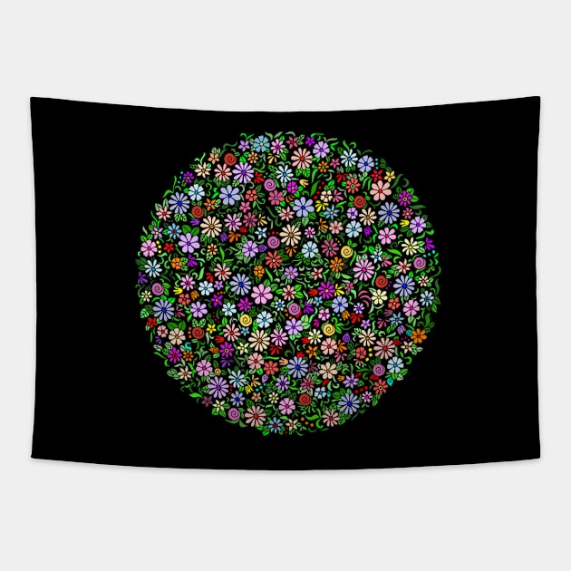 Floral ring Tapestry by paviash