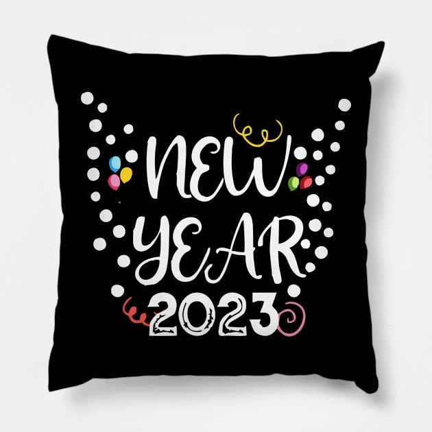 MERRY CHRISTMAS - HAPPY NEW YEAR 2023 Pillow by levelsart