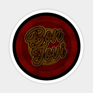 Circle Retro Bon Jovi Magnet