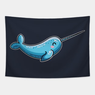 Kawaii Cute Narwhal Tapestry