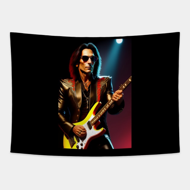 steve vai rock star graphic design artwork Tapestry by Nasromaystro