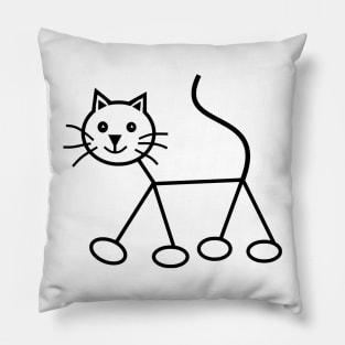 Stick Cat Pillow