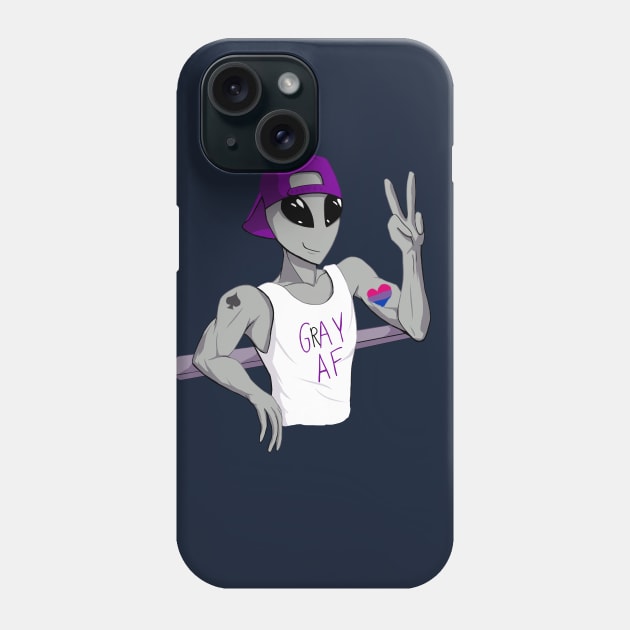 Biromantic Grey Alien Phone Case by Silentrebel