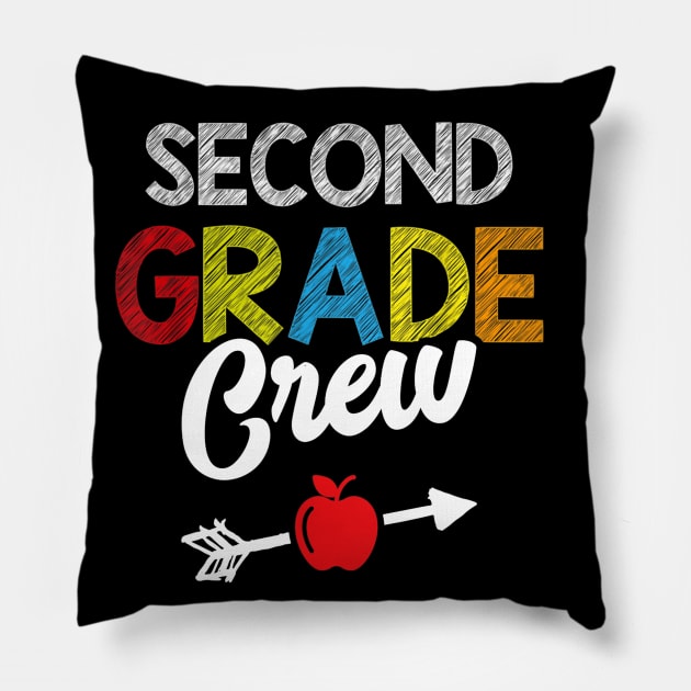 2nd Grade Crew Funny Teacher Student Kids Back To School Pillow by FONSbually