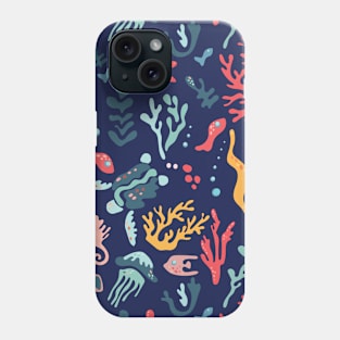 Ocean underwater pattern Phone Case