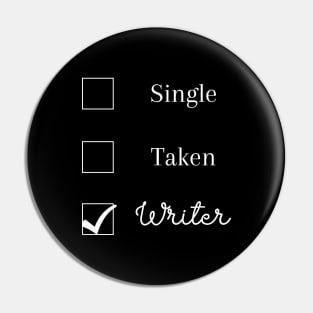 I'm a Writer (white text) Pin