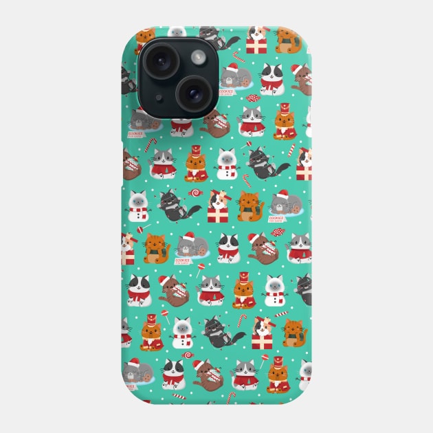 Christmas Kitties Phone Case by CrystalColleen