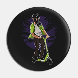 Gasmask Rider Pin