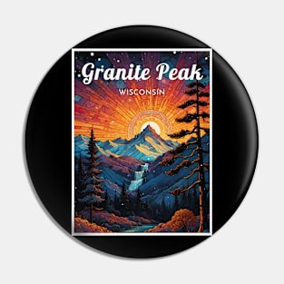 Granite Peak Wisconsin usa ski Pin