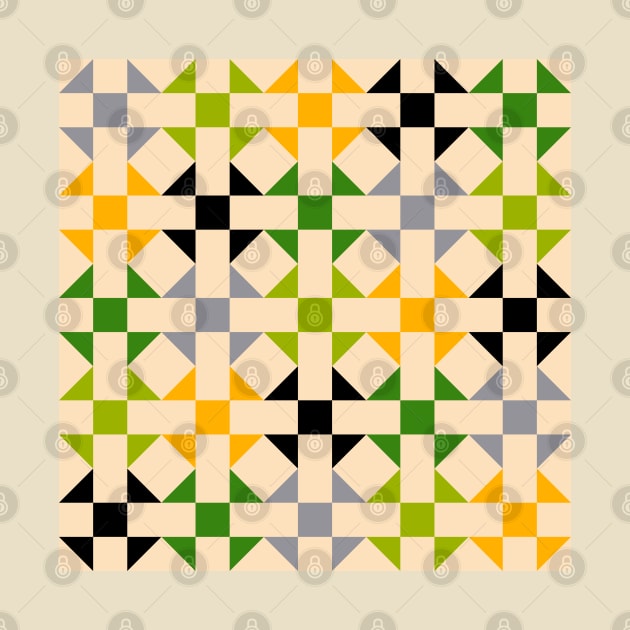 Geometric Pattern: Quilt: Spring by Red Wolf