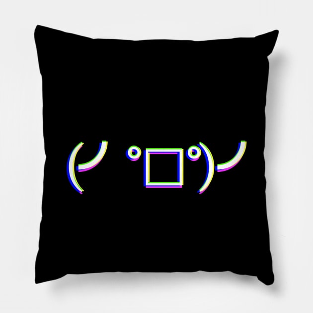 Kaomoji -Angry Flip Pillow by teresacold