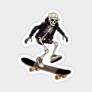 Preppy Skeleton - Skate Vibes Magnet