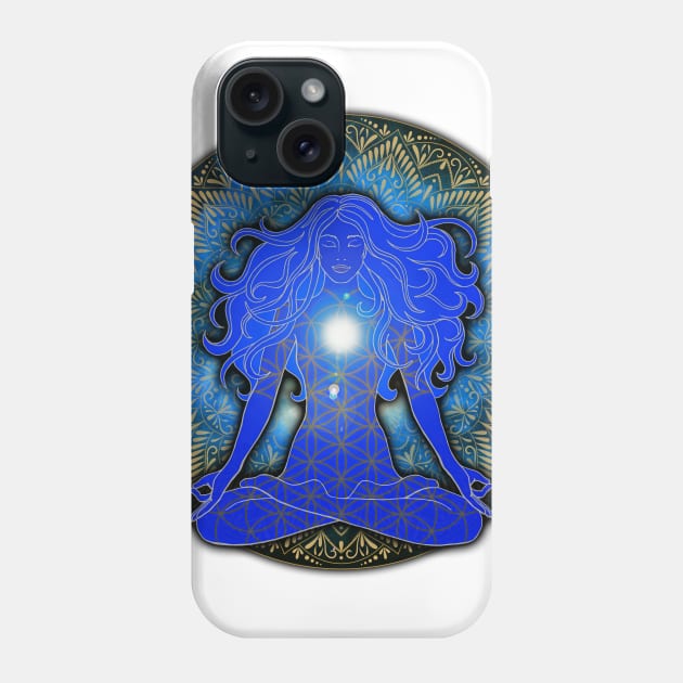 Soul Awakening Blue Mandala Phone Case by MandalaSoul