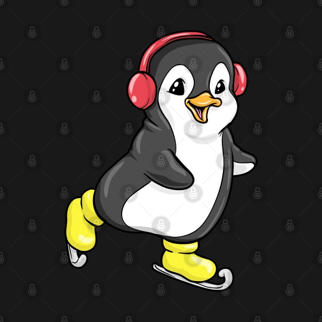 Cute penguin as a ice skater by Markus Schnabel