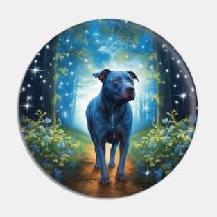 Staffy In Wonderland Pin