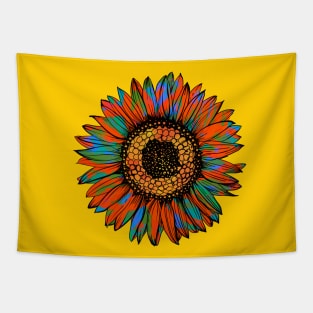 Rainbow Sunflower Tapestry