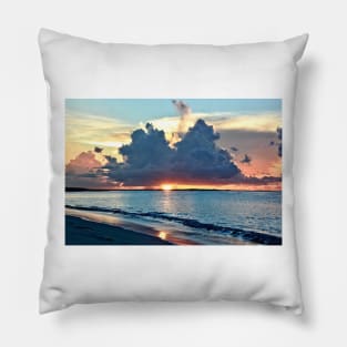 Caribbean Turks and Caicos Grace Bay Sunset Pillow